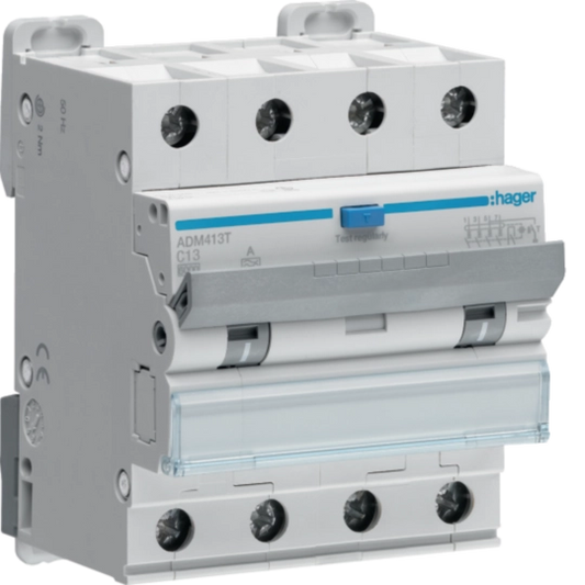 Hager RCBO 4P 6kA C-16A 30mA A ADM416T